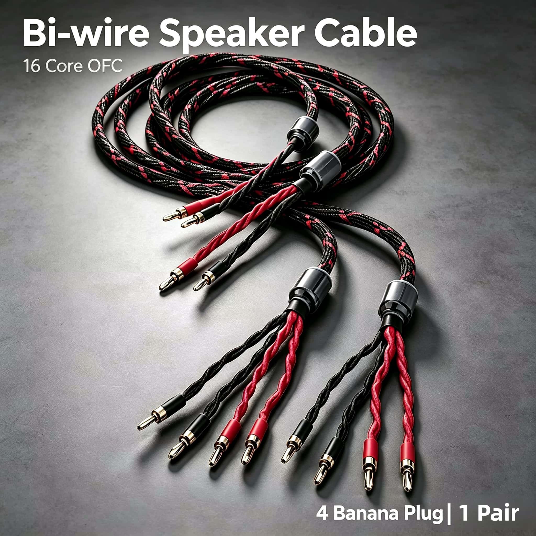 Home Cinema Diy - 16 Core OFC Bi-Wire Speaker Cable