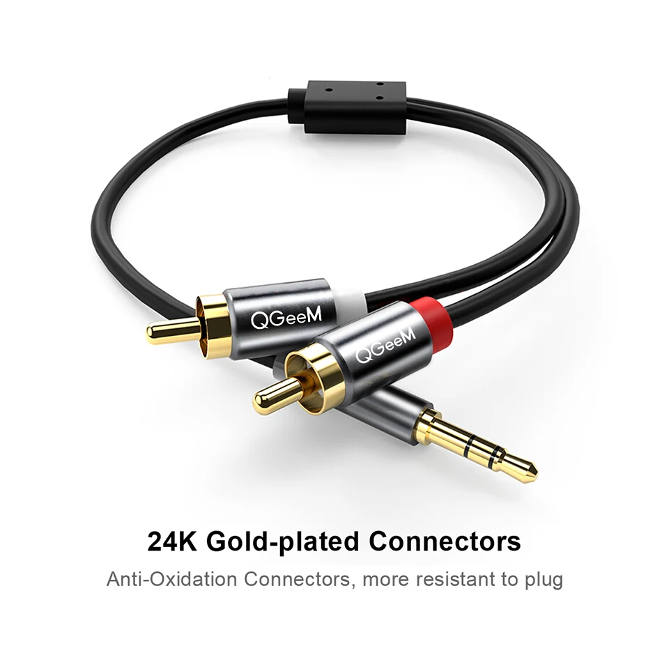 QGeeM RCA Cable 2RCA to 3.5 Au - огляд і ціна Home Cinema Player