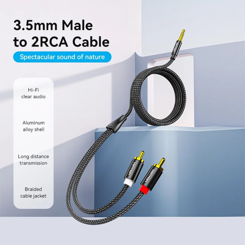 Vention RCA Cable 3.5mm to 2RC - огляд і ціна Home Cinema Player