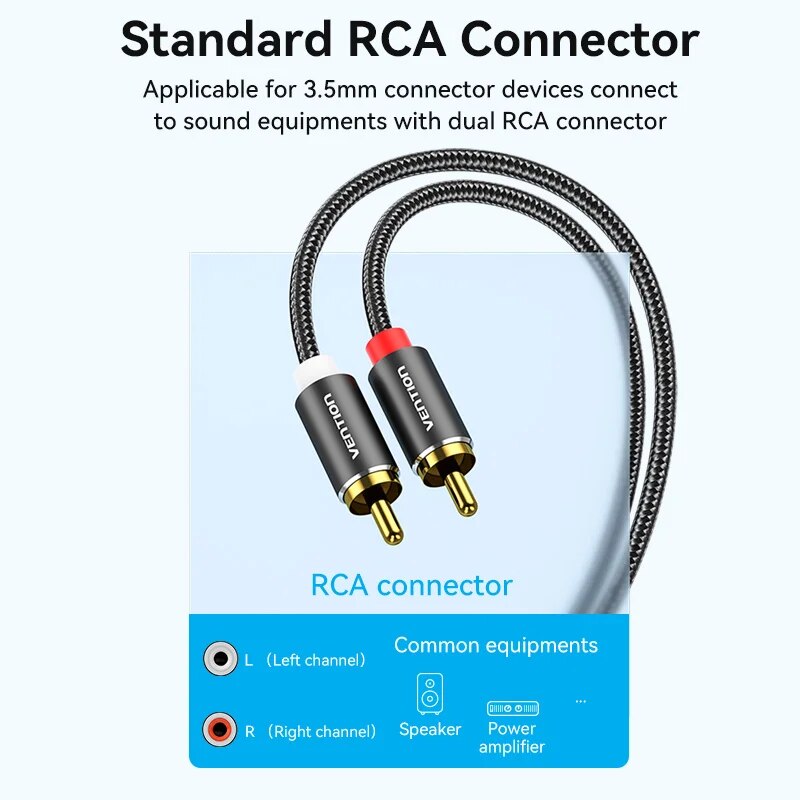 Vention RCA Cable 3.5mm to 2RC - огляд і ціна Home Cinema Player
