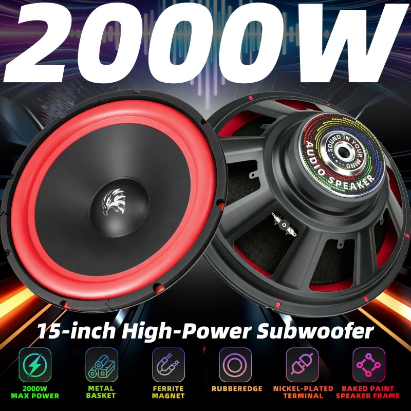1pcs 15 Inch Car Subwoofer 200 - огляд і ціна Home Cinema Player