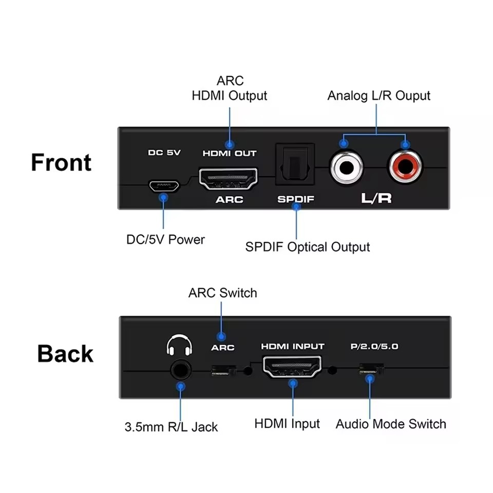 4K@60Hz HDMI Audio Extractor w - огляд і ціна Surround Sound Decoder