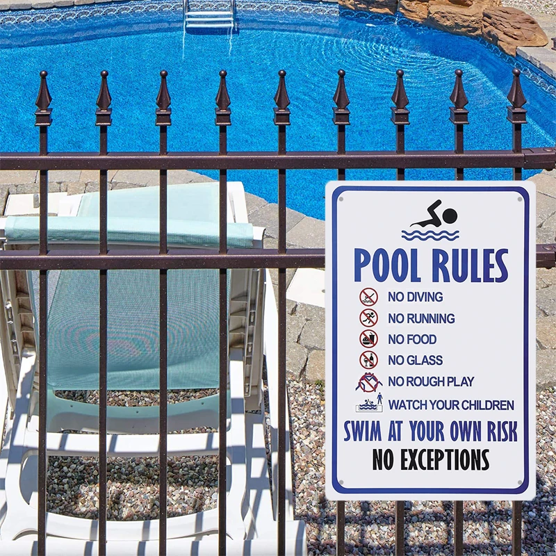 Tin Sign Pool Funny Rules Vint - огляд і ціна Home Cinema Logo