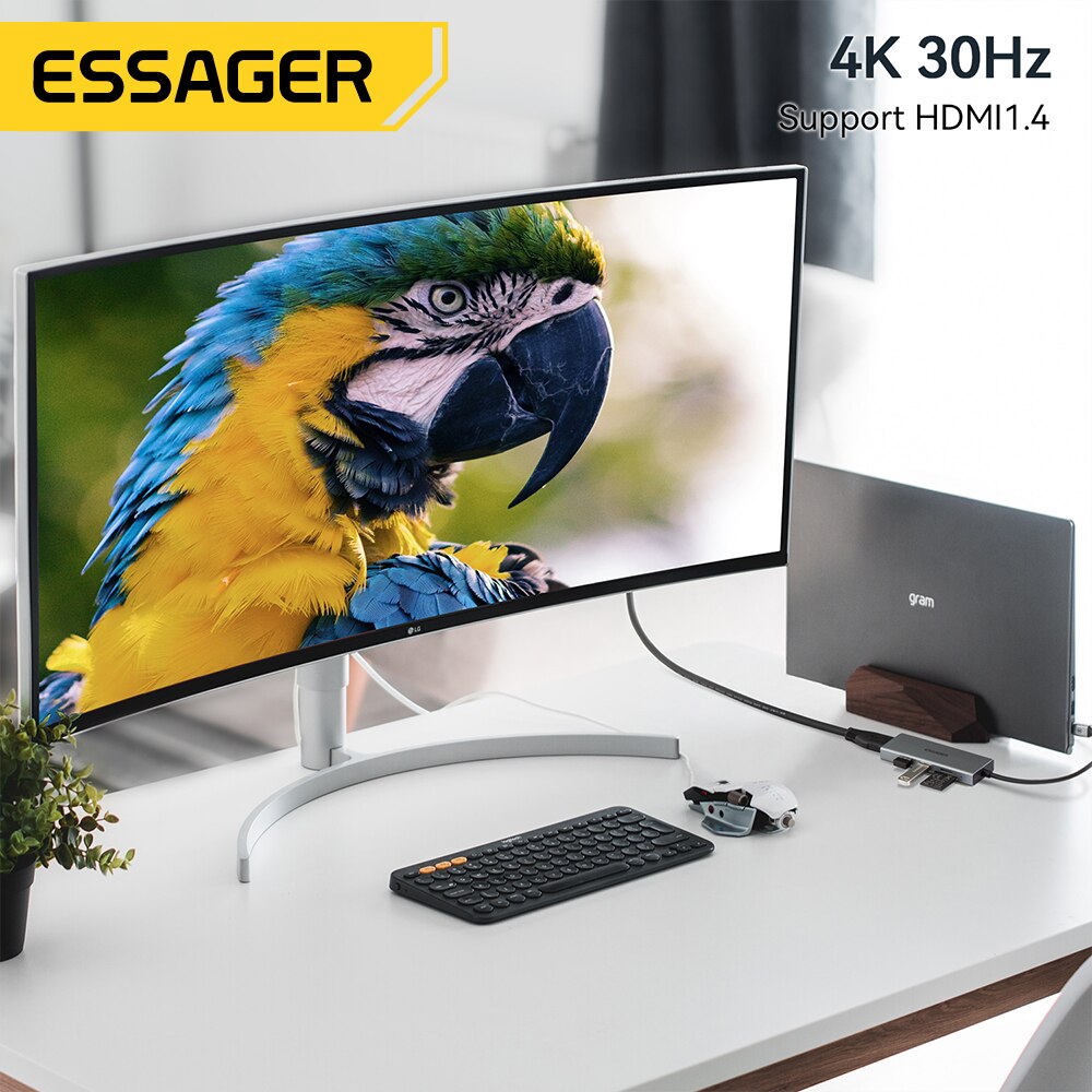 Essager 5 in 1 USB C HUB HDMI- - огляд і ціна Home Cinema Usb