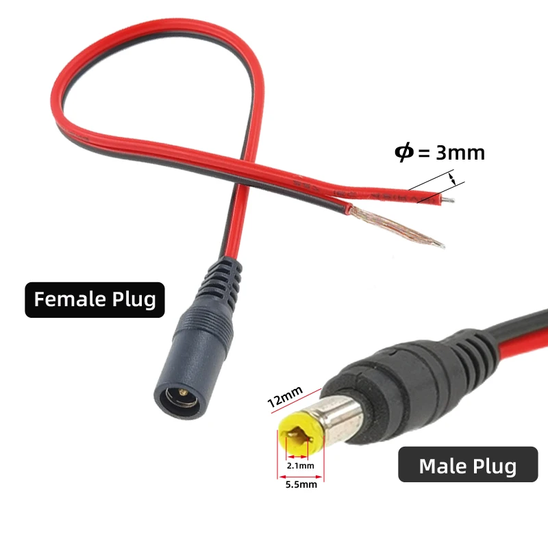 18 AWG 10pcs 5.5x2.1 mm Male F - огляд і ціна Ambient Light Strip Tv