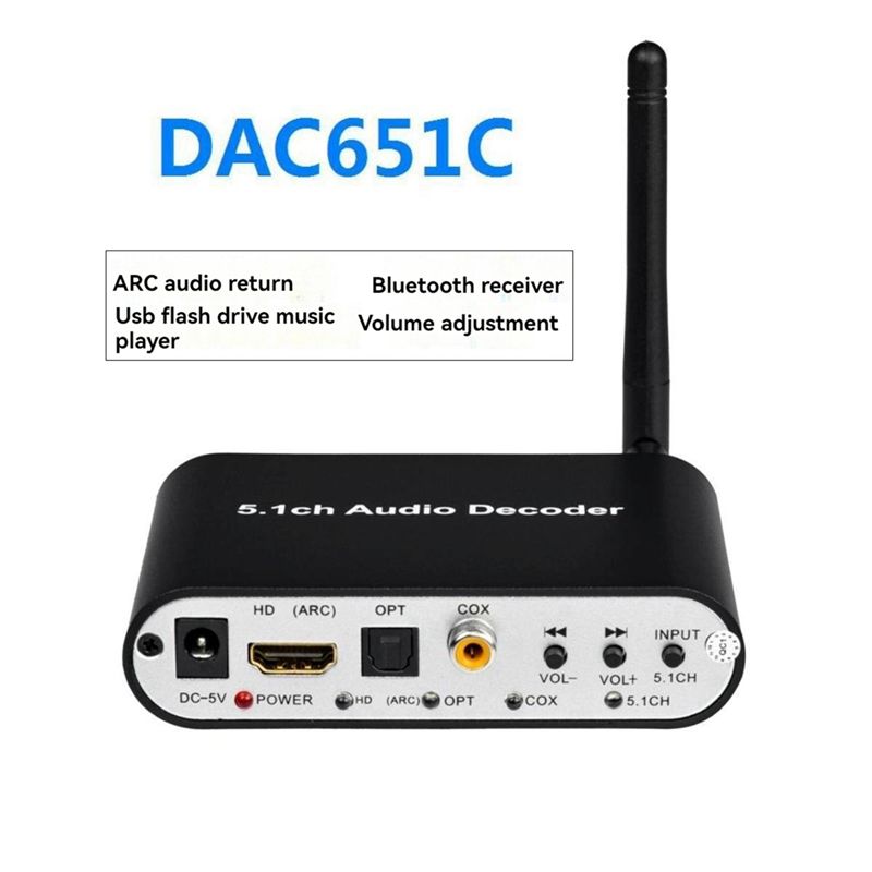 AU47-DAC651C 5.1 Audio Decoder - огляд і ціна Surround Sound Decoder