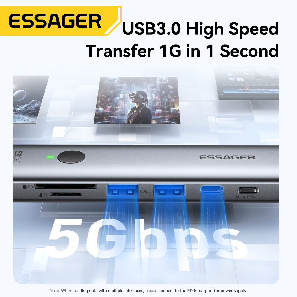 Essager USB C HUB 4K 7-in-1 Ty - огляд і ціна Home Cinema Usb