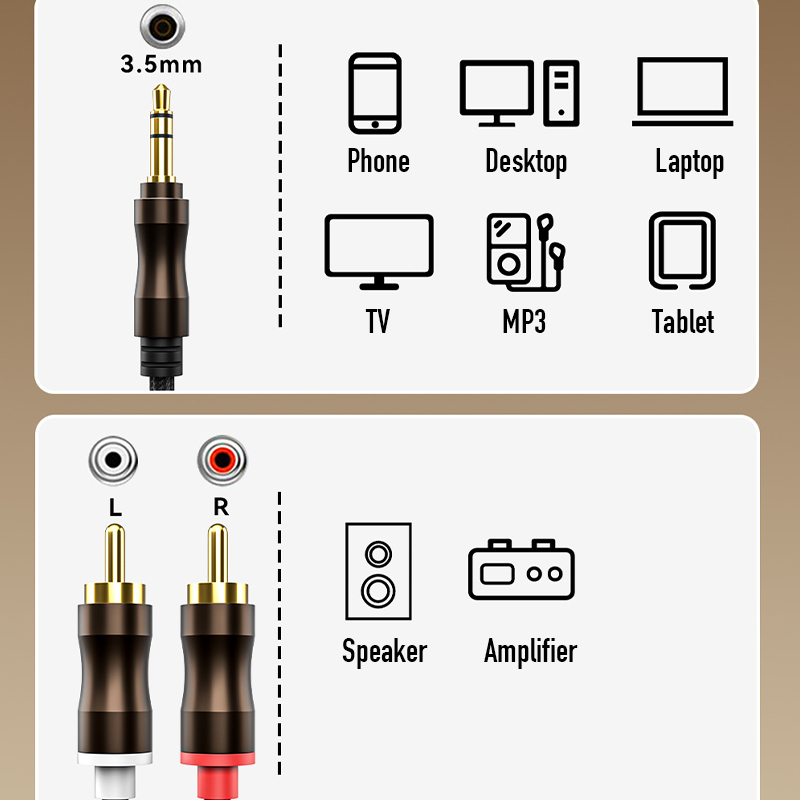 RCA To 3.5 mm Jack Aux Audio C - огляд і ціна Home Cinema Player