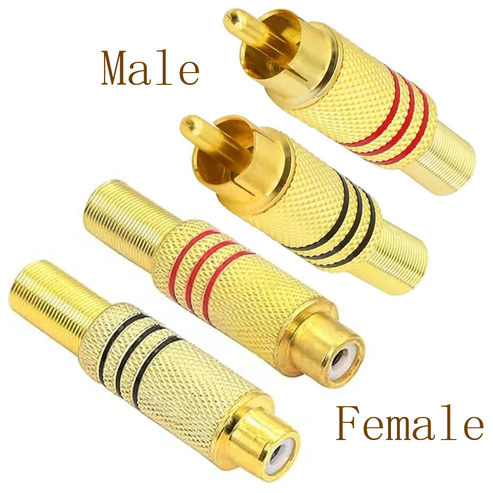 4PCS RCA Plug Gold Plated Sold - огляд і ціна Home Cinema Diy